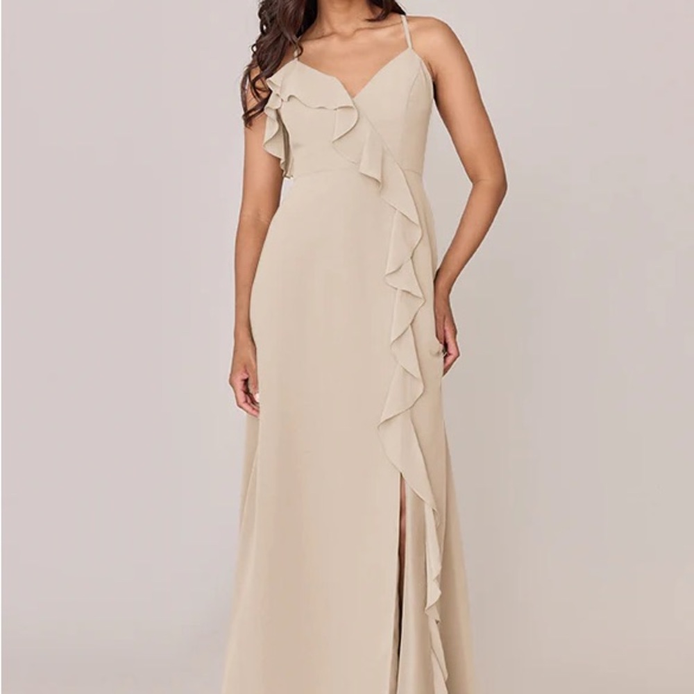 Revelry Paloma Chiffon Dress ~ Champagne Size 4